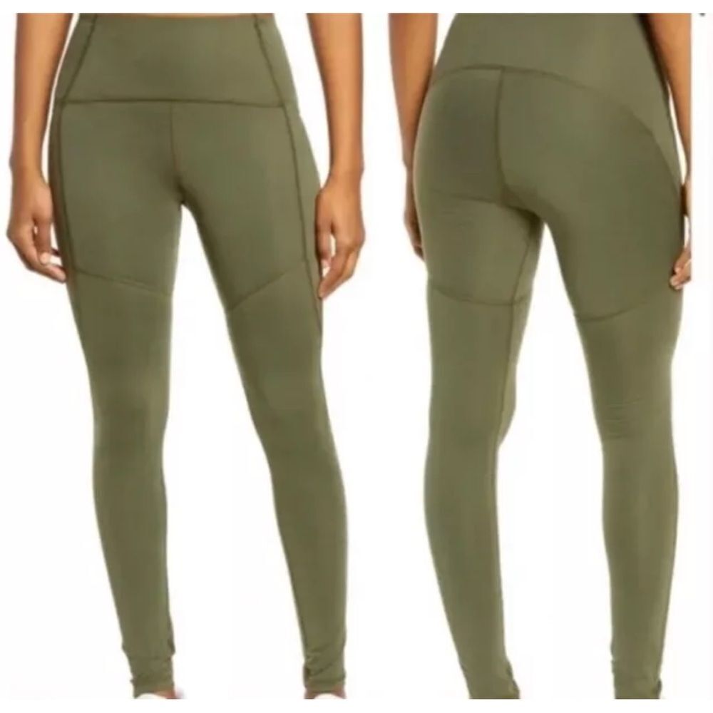 🔥Thinx Leggings Women’s Small Period Moderate Absorbency Activewear Green 3X New